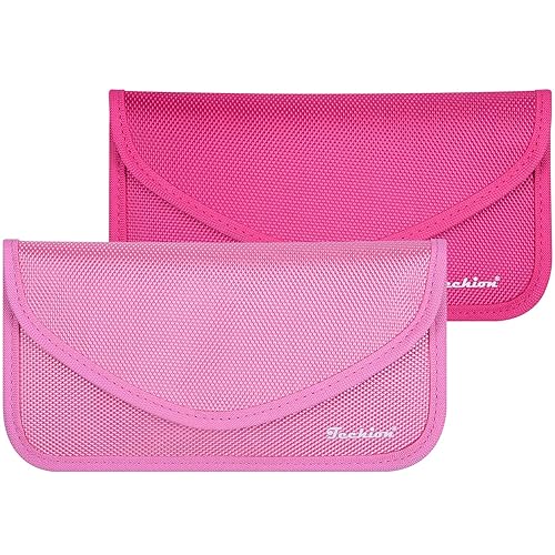 Signal Blocking Bag, Techion 2 Pack RFID Faraday Bag Shield Pouch Cage Box Wallet Case for Cell Phone and Car Key FOB, Privacy Protection