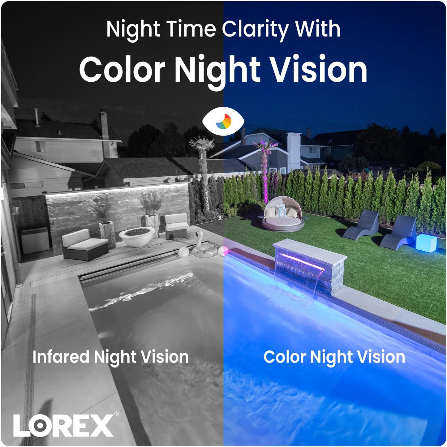 Lorex 4K 8MP IP Wired Metal Dome Outdoor/Indoor Security Camera - Smart Security Lighting, Smart Motion Detection, Deterrence Siren, Color Night