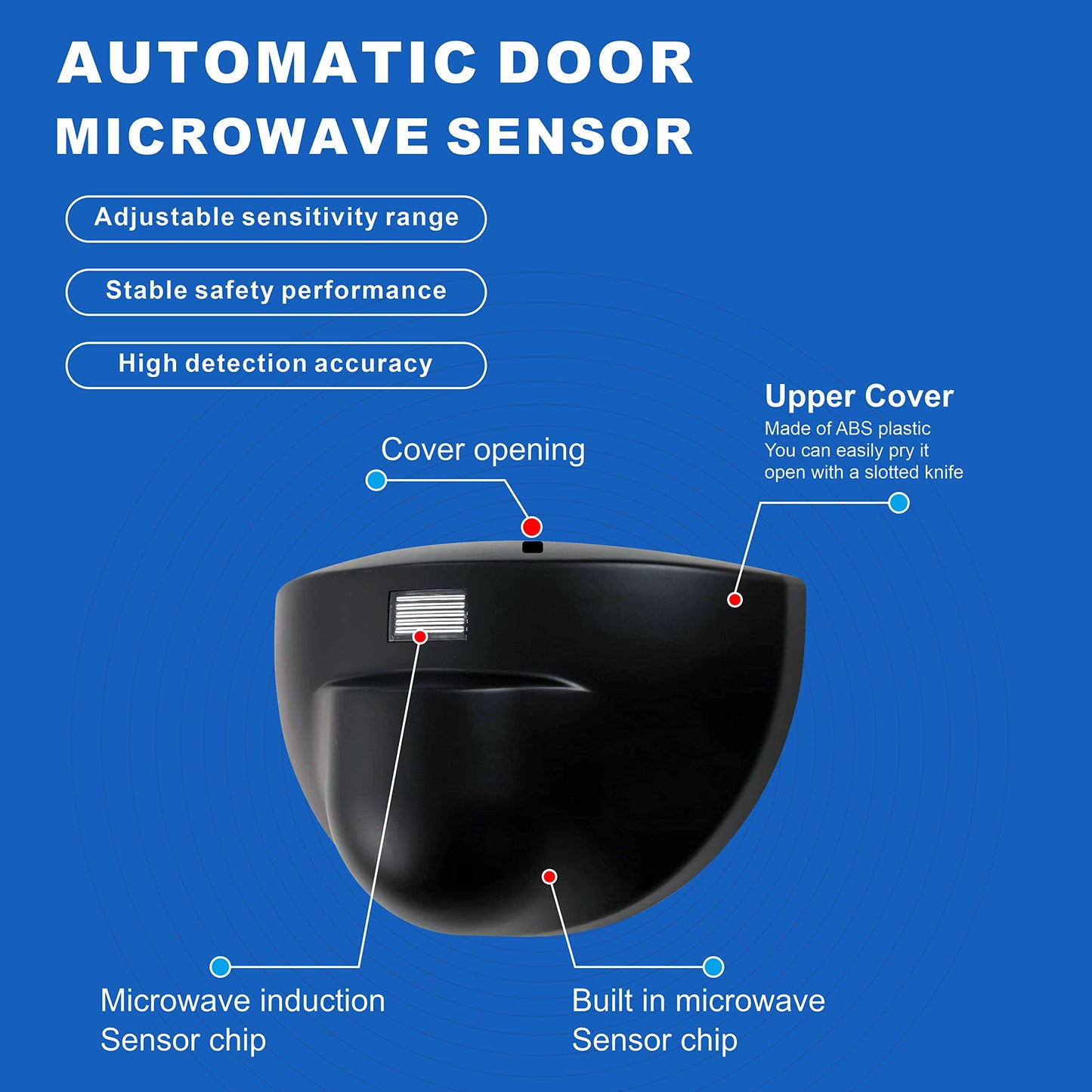 UHPPOTE Automatic Door Motion Sensor Microwave Detector for Autodoor Access Control