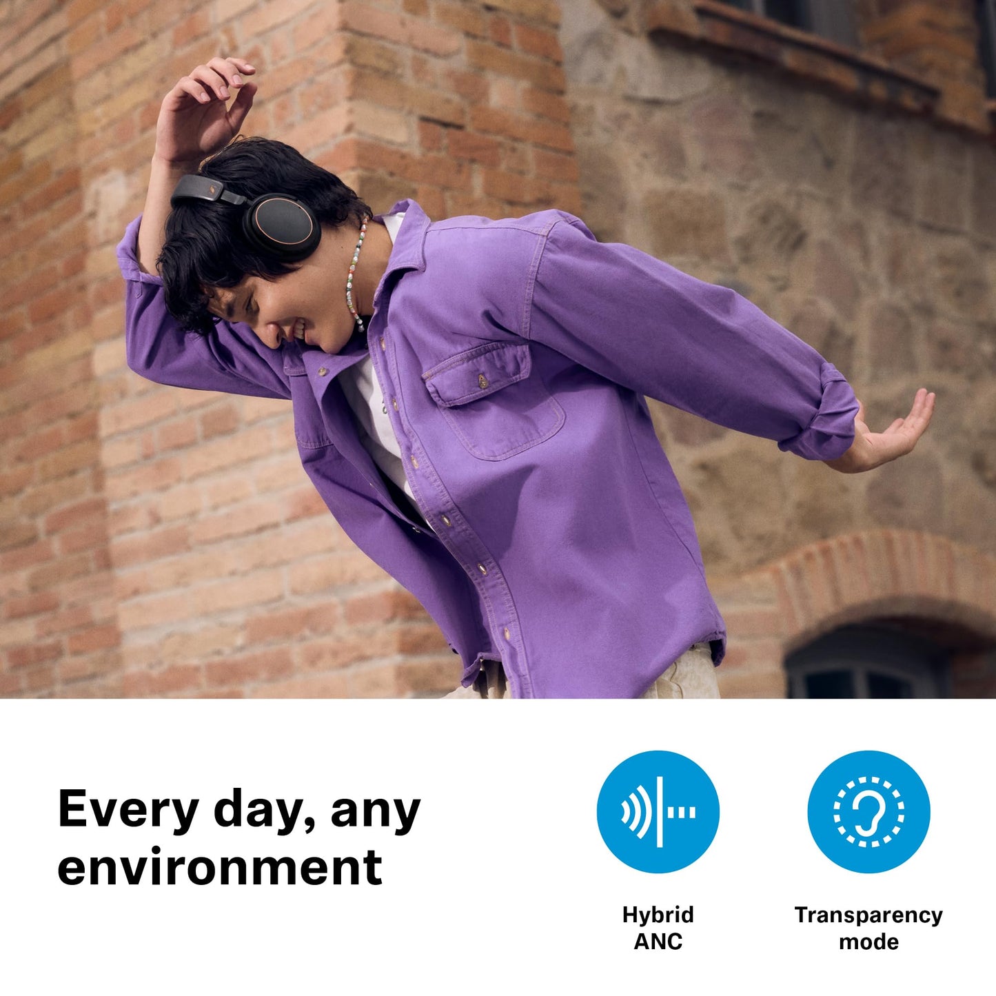 Sennheiser ACCENTUM Wireless Bluetooth Headphones - 50-Hour Battery Life, Audio, Hybrid Noise Cancelling (ANC), All-Day Comfort and Clear Voice…