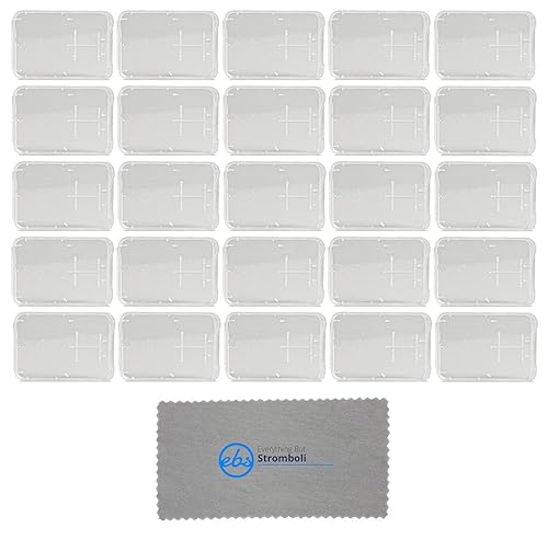 25 Pack Micro SD Micro SDHC Memory Card Plastic Storage Jewel Case with (1) Everything But Stromboli MicroFiber Contact Cleaning Cloth