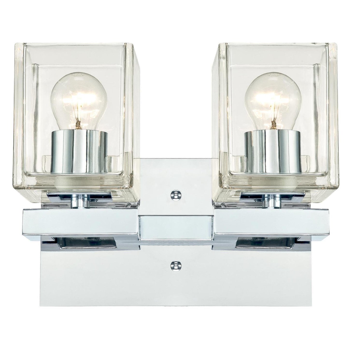 Westinghouse Lighting 6334400 Nyle Two-Light Indoor Wall Fixture, Chrome Finish with Clear Glass