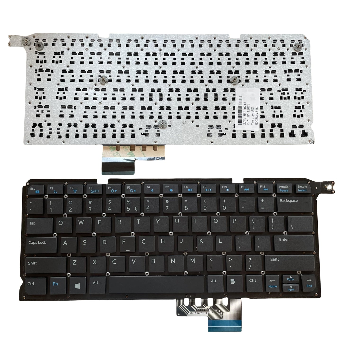 YIJIATech Replacement Keyboard with Screwdriver US Layout for Dell Vostro 5460 Series V5460 5470 5480 V5480 V5470 P41G 14-5439 5480R Black Frameless