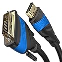HDMI DVI Adapter Cable with A.I.S. Signal-Interference Protection - 6ft (bi-Directional DVI-D 24+1/HDMI Monitor Cable, PC/Laptop to Monitor/TV, Full