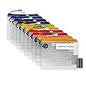 10 - USB Cable Organizer Pouches, Manage Cables, Travel Cable Oranizer, Color Coded with USB Zipper Pulls