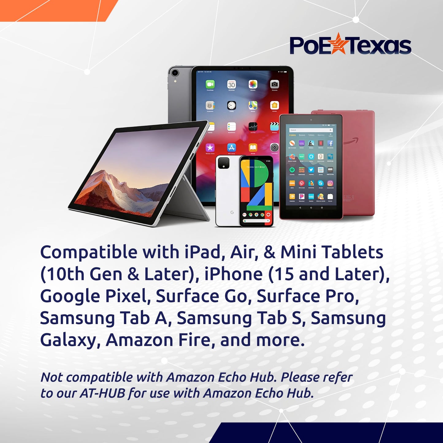 PoE Texas PoE+ Power and Data Adapter for USB-C Tablets & Devices for POS, Digital Signage, & More - 802.3at POE+ to USB-C Power Delivery - Extends