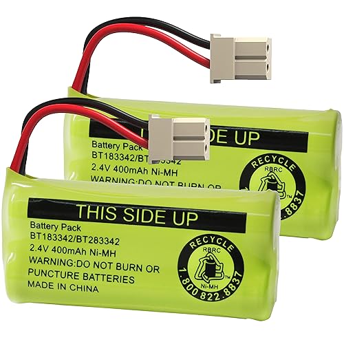 2-Pack Cerepros BT183342 BT283342 Battery Packs for VTech Cordless Phone