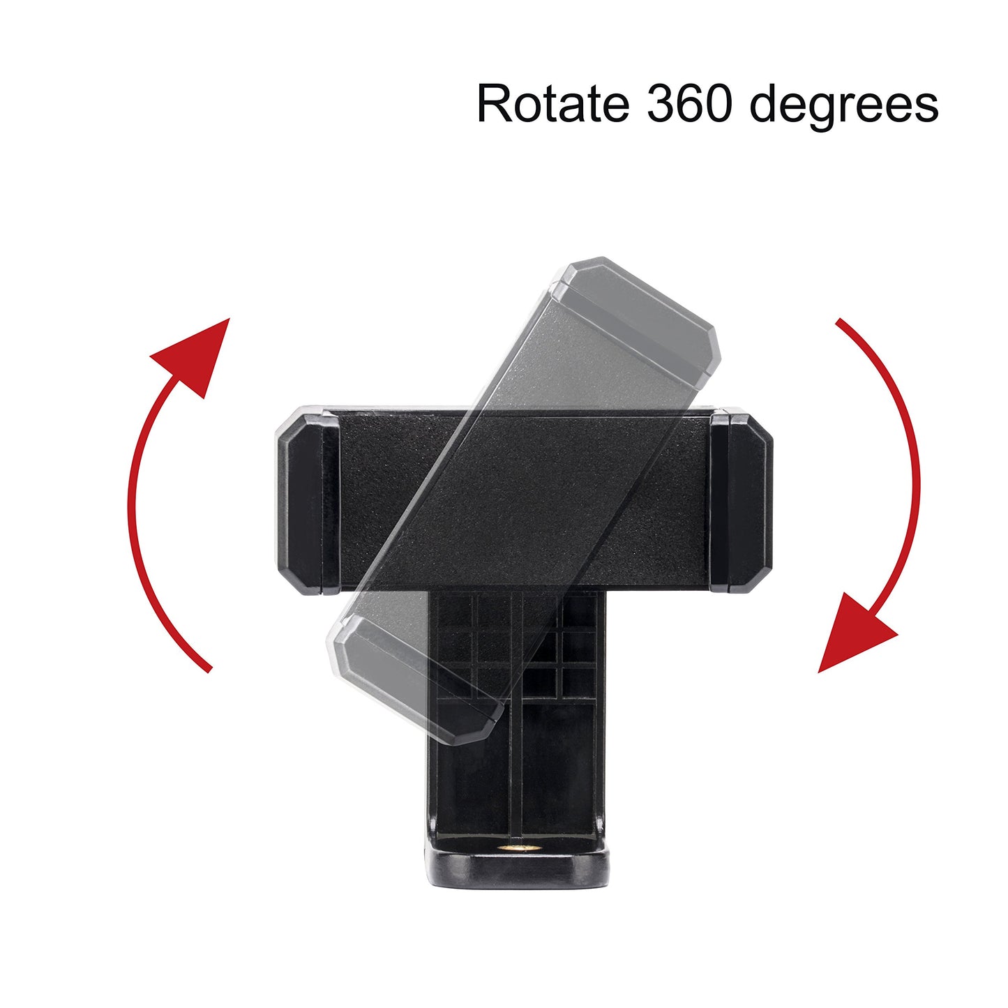 BONFOTO Universal Cell Phone Tripod Mount Adapter,Rotates Vertical and Horizontal, Adjustable with Padded Clip Fits for All Smartphones Compatible