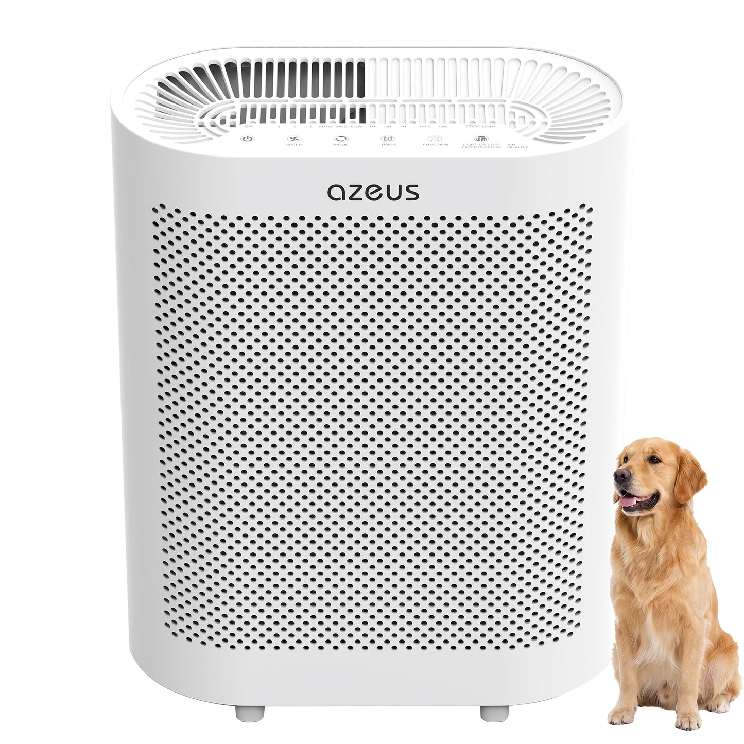 AZEUS GL-FS32 Air Purifier for Large Rooms up to 1076 Ft², H13 True HEPA Filter, Smart WiFi, Auto Mode, Ultra Quiet for Bedroom, Smoke, Dust and Pet