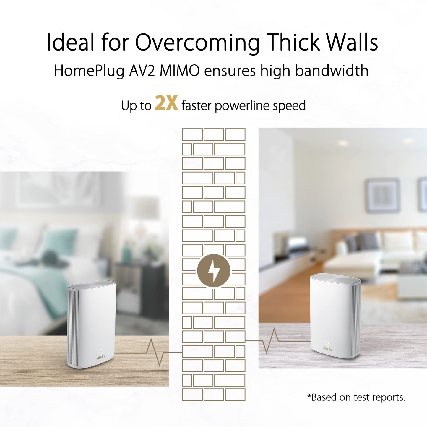 ASUS ZenWiFi AX Hybrid Powerline Mesh WiFi 6 System (XP4) - Whole Home Coverage up to 2,750 Sq.Ft. & 4+ Rooms for Thick Walls, AiMesh, Lifetime