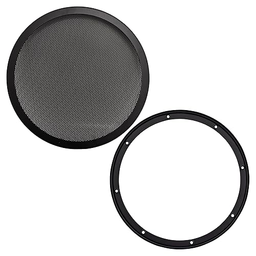 Earthquake GRL-10 10-Inch 2-Piece Heavy-Duty Steel Mesh Car Speaker Subwoofer Grill Cover, Black