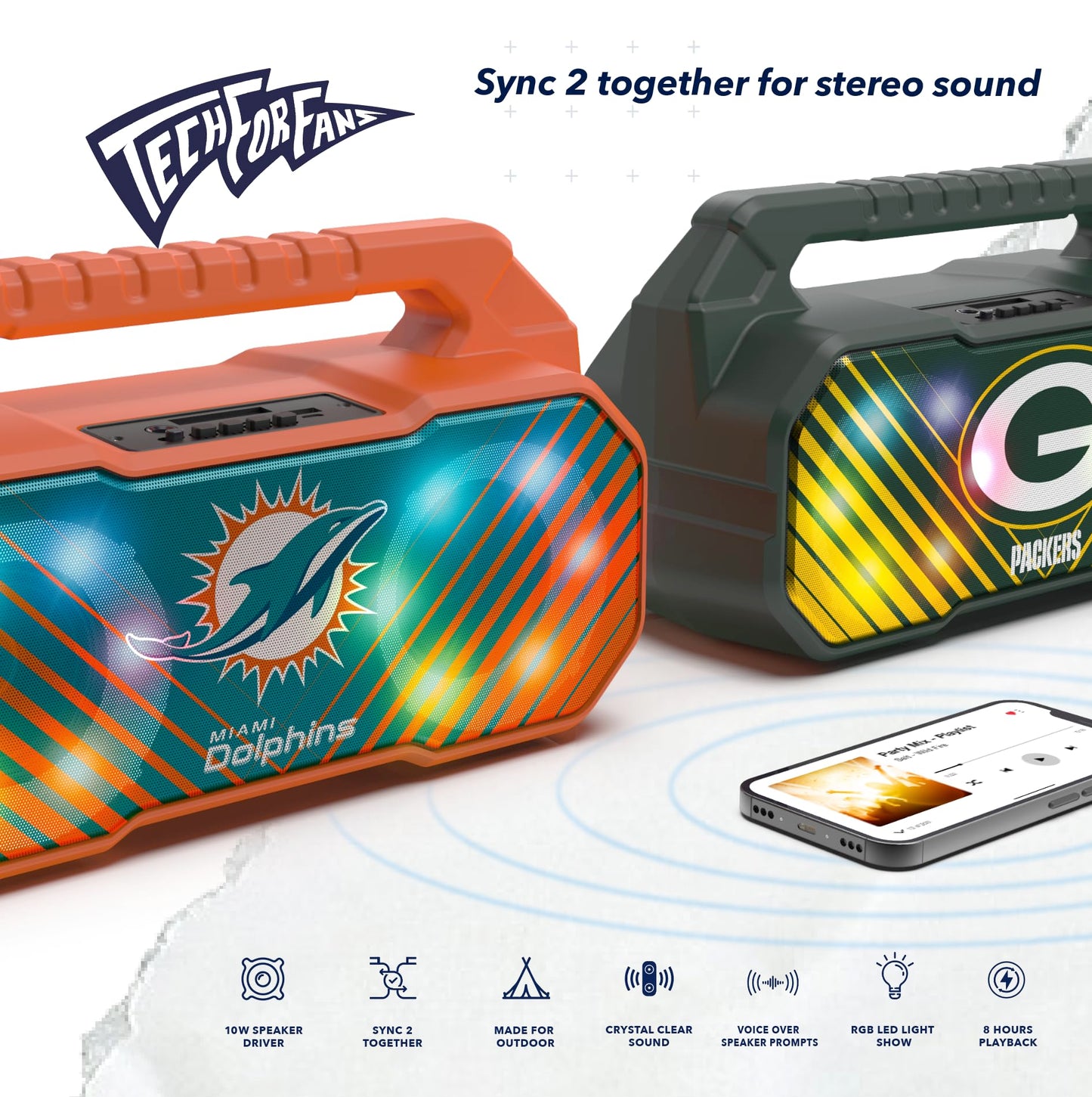SOAR NCAA Wireless Boombox Speaker, Michigan Wolverines