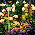 SEEWELUMI Solar Garden Lights Outdoor, 2Pack Solar Lights Garden Decor, Swaying Mushroom Lights Waterproof for Yard, Patio,Pathway Decoration,Gifts