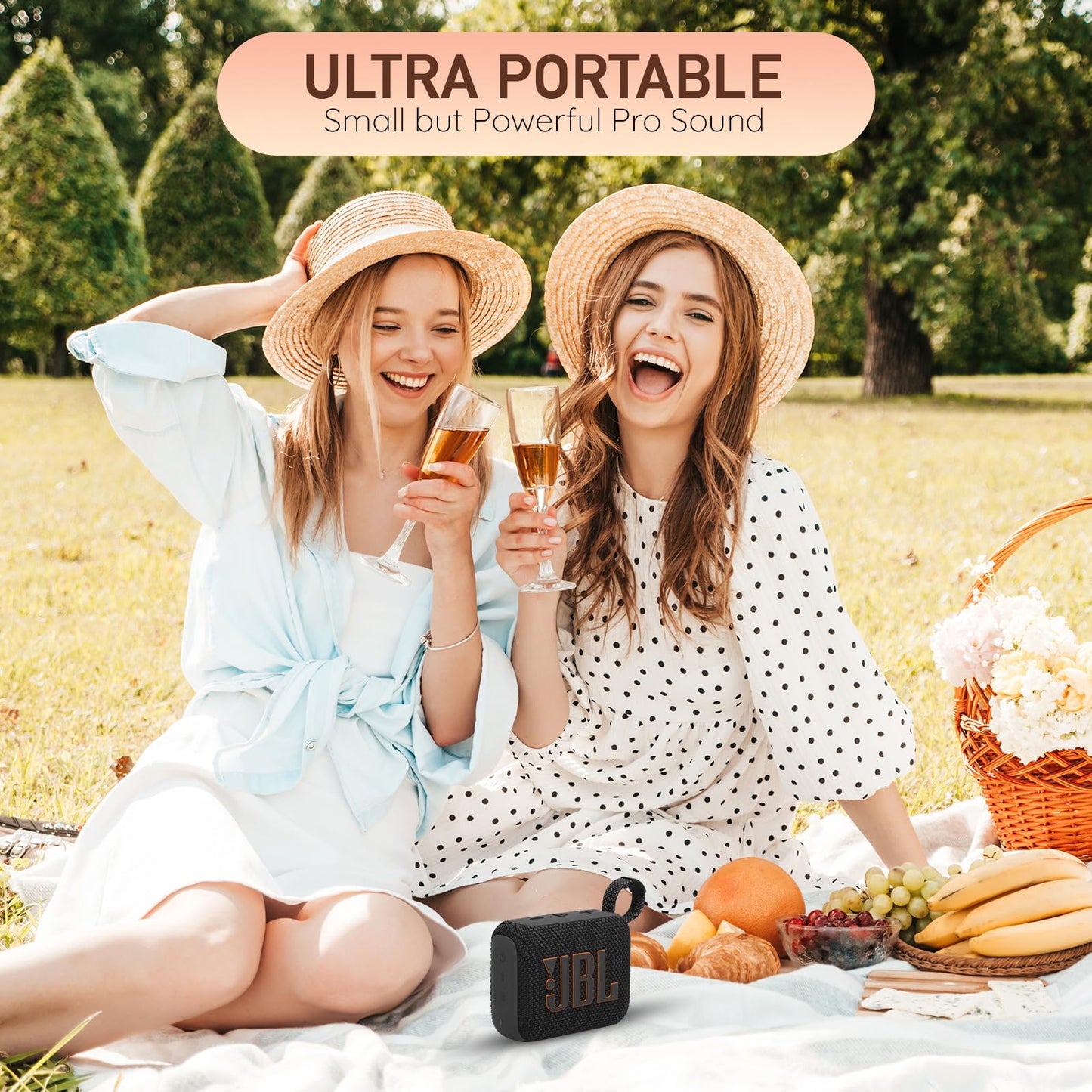 JBL Go 4 Portable Bluetooth Wireless Speaker, IP67 Waterproof and Dustproof Built-in Battery - Red - Boomph's Comprehensive Ultimate Performance Cloth