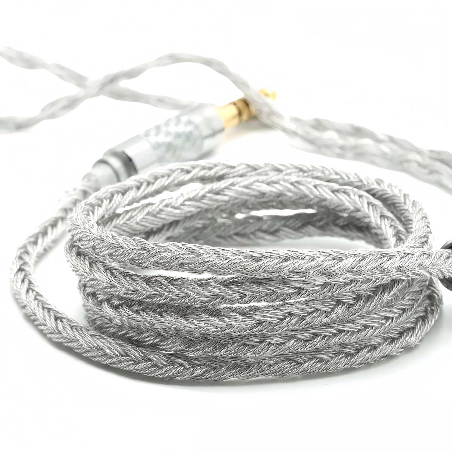 ivipQ 2 Pin IEM Cable, 24-Core Silver-Plated, 4.1ft (1.25m), 4.4mm/3.5mm to MMCX & 2-Pin for in-Ear Monitors