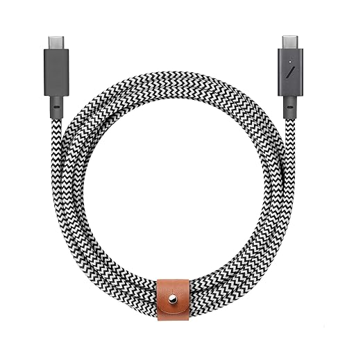 Native Union Type-C Belt Cable Pro - 240W USB-C to USB-C 8ft Ultra-Strong Charging Cable with Leather Strap Compatible with iPhone Air, 17 Pro Max