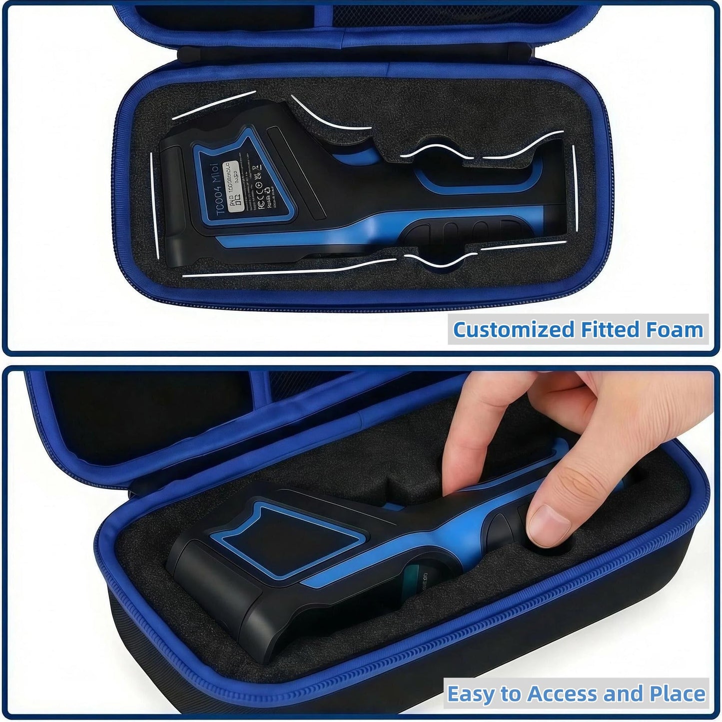 HarborCase Travel Case for TOPDON TC004 Mini Thermal Imaging Camera with Removable Custom Sponge Insert (Only Case) (Black)