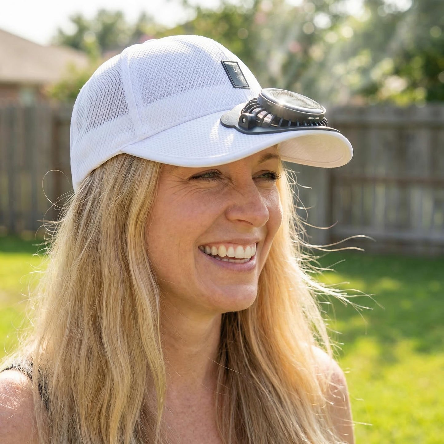 2026 New Solar Rechargeable Peak Cap 3-Speed Quiet Fan, Hands-Free Cooling for Outdoor Daily, USB/Solar Breathable Hat Black