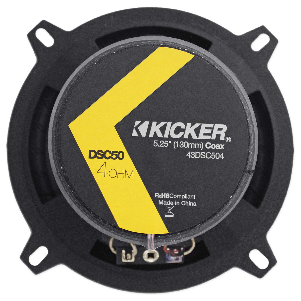 2 Kicker 43DSC504 D-Series 5.25" 200W 2-Way 4-Ohm Car Audio Coaxial Speakers
