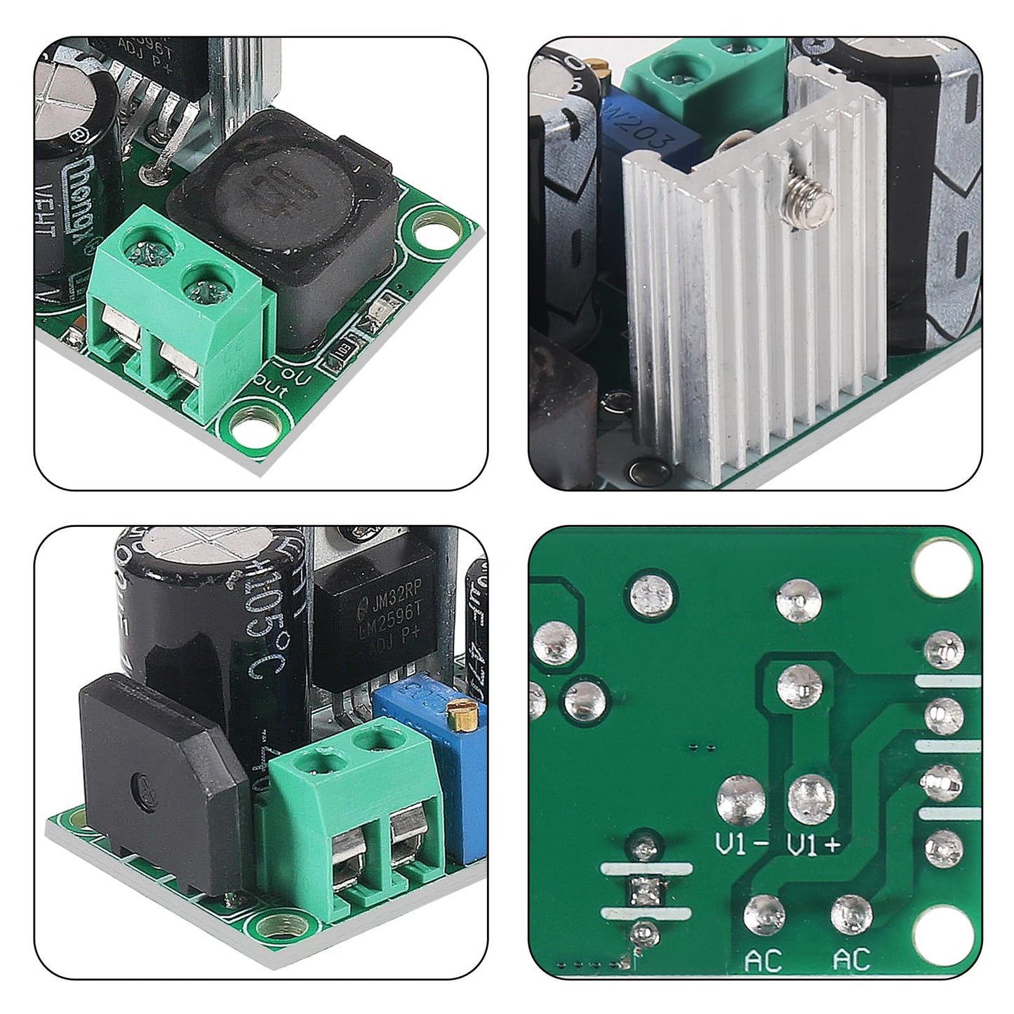 JUZITAO 6PCS AC/DC to DC Step Down Buck Converter AC 5-30V 5-48V 24V 36V 48V to DC 2.5-35V 12V Voltage Regulator Board 2A Adjustable Volt Power…