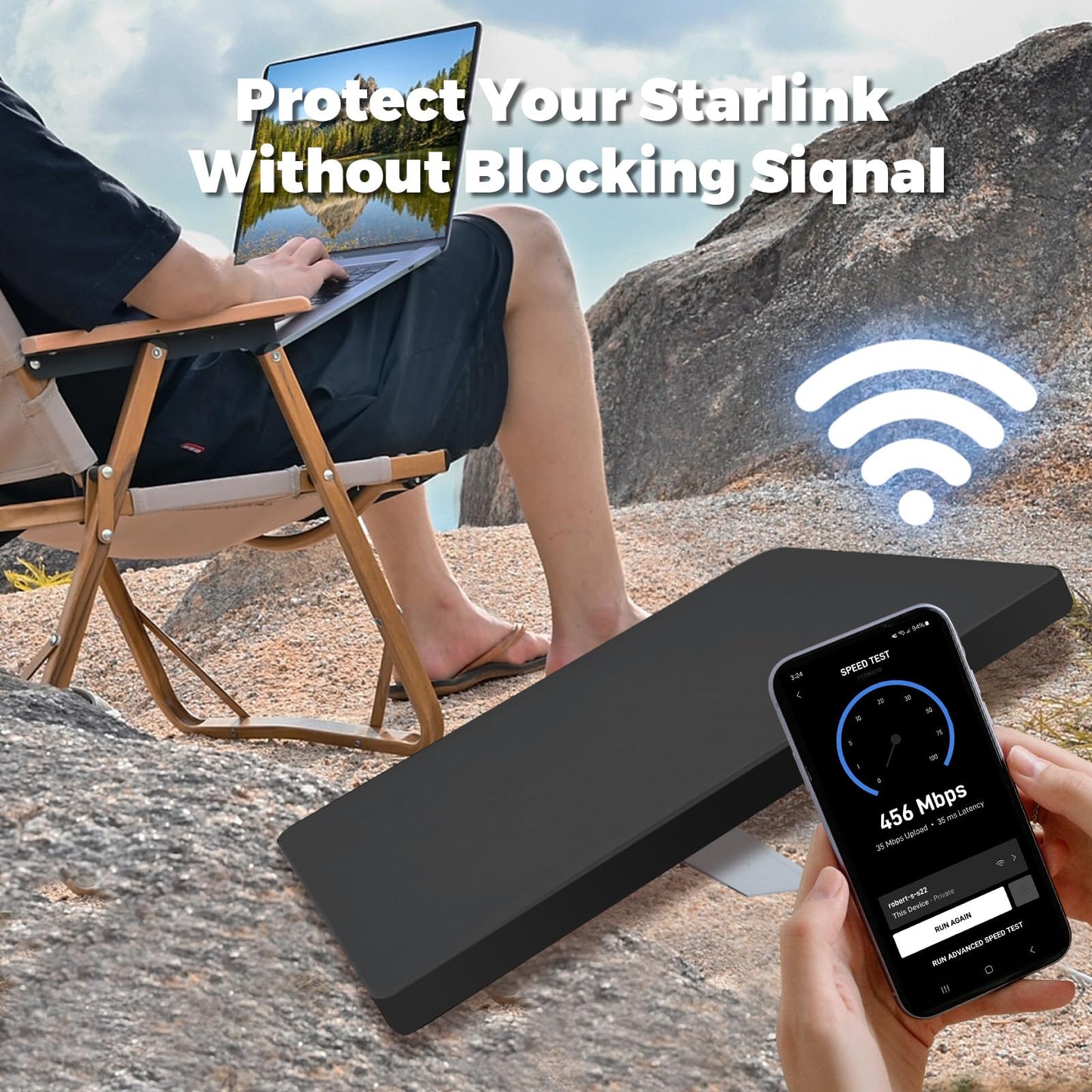 Zeroffi Starlink Mini Protective Cover Case, Starlink Mini Accessories Silicone Protective Case for Starlink Mini Dish Black