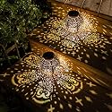 Solar Lanterns Outdoor Waterproof Garden Decorative Lights Owl Hanging Solar Lanterns for Patio, Table, Pathway, Balcony, Lawn, Yard Decor 2 Pack