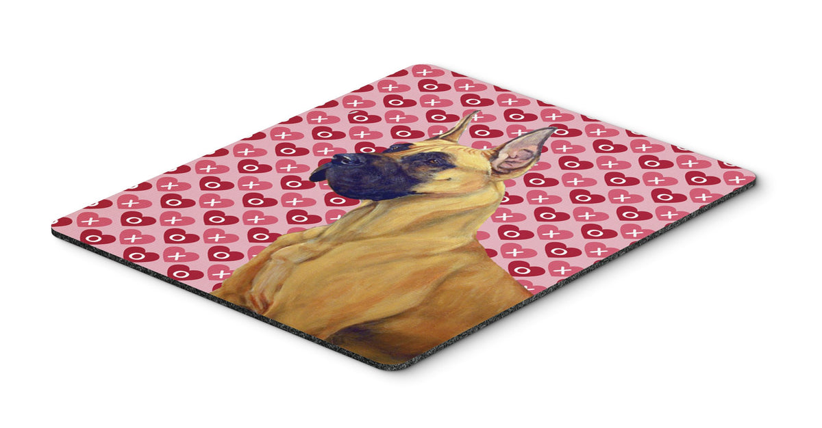 Caroline's Treasures LH9130MP Great Dane Hearts Love and Valentine's Day Portrait Mouse Pad, Hot Pad or Trivet for Home Office Gaming Working