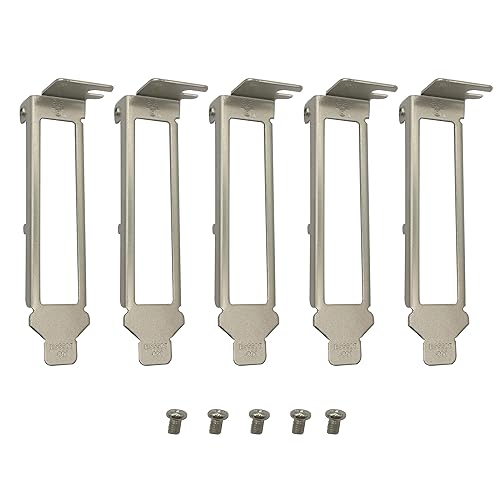 BestParts 5pcs Generic Low Profile Brackets for Intel E1G44ET E1G44ET2 I340-T4 I350-T4 HP NC365T DELL H092P K828C HM9JY YT674 Quad Port with Screws