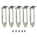 BestParts 5pcs Generic Low Profile Brackets for Intel E1G44ET E1G44ET2 I340-T4 I350-T4 HP NC365T DELL H092P K828C HM9JY YT674 Quad Port with Screws