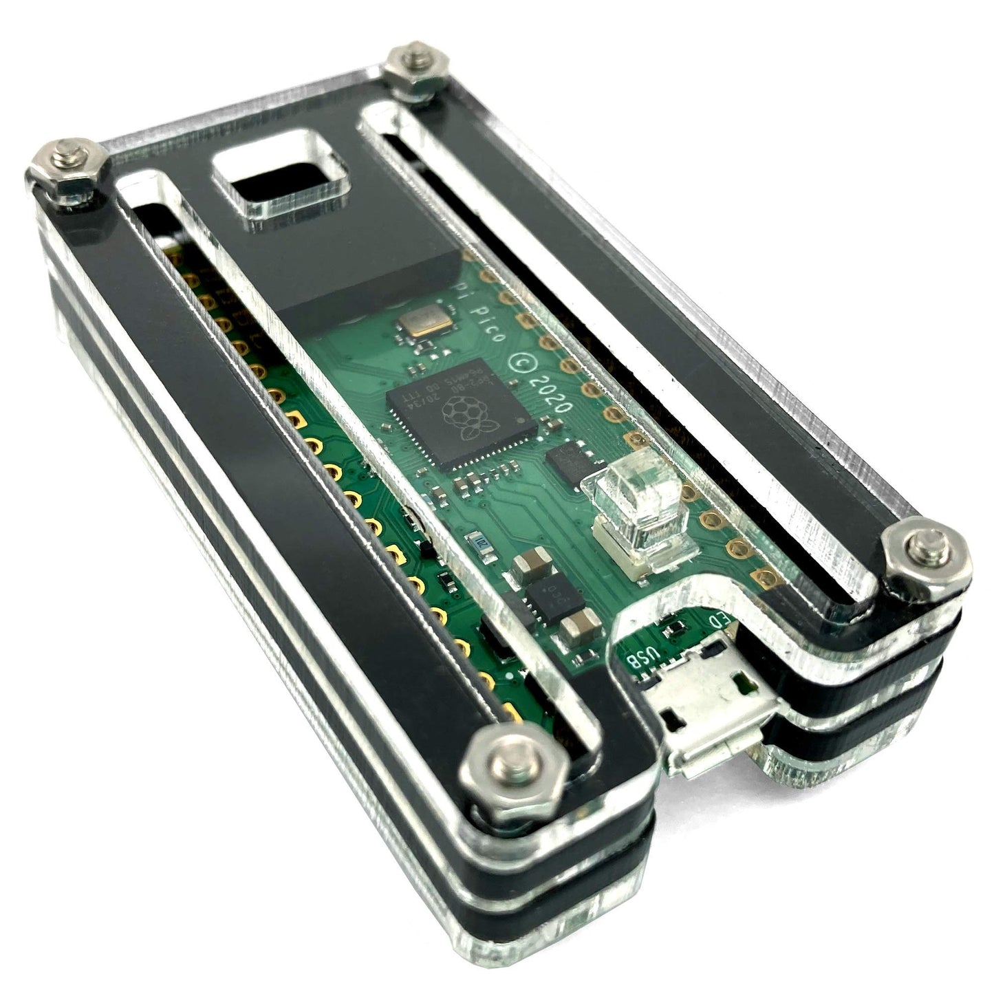 C4Labs Zebra Pico W Case - for The Raspberry Pi Pico W/Pico 2 / Pico 2W - Three Pack
