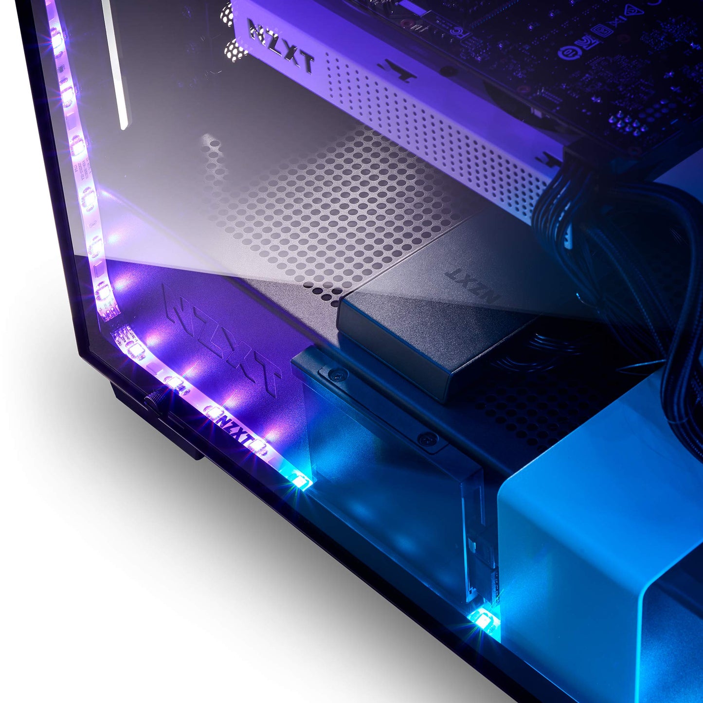 NZXT HUE 2 LED Strips Accessory - Two 250mm RGB LED Lighting Strips - Magnetic & Double-Sided Tape