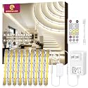 EMITEVER COB LED Light Strip 16.4FT Kit,4000K Natural White,12V Long Run No Voltage Drop for Uniform Brightness,Dimmable,Flexible Tape Light