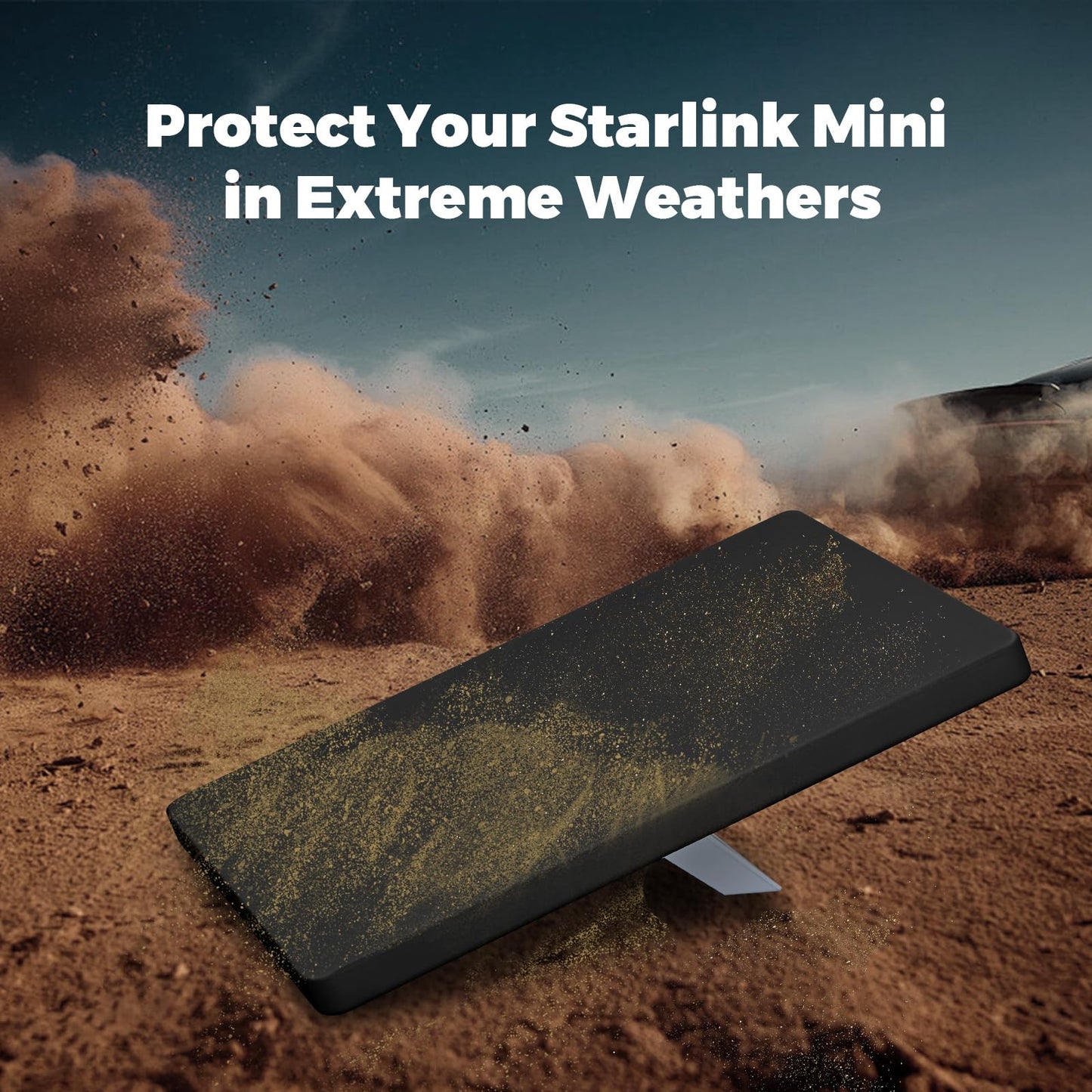 Zeroffi Starlink Mini Protective Cover Case, Starlink Mini Accessories Silicone Protective Case for Starlink Mini Dish Black