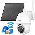 ieGeek 4G LTE Cellular Security Camera Wireless Outdoor, No WiFi Battery Powered Cameras with Solar Panel, 2K HD Color Night Vision, 2-Way Audio, 360°