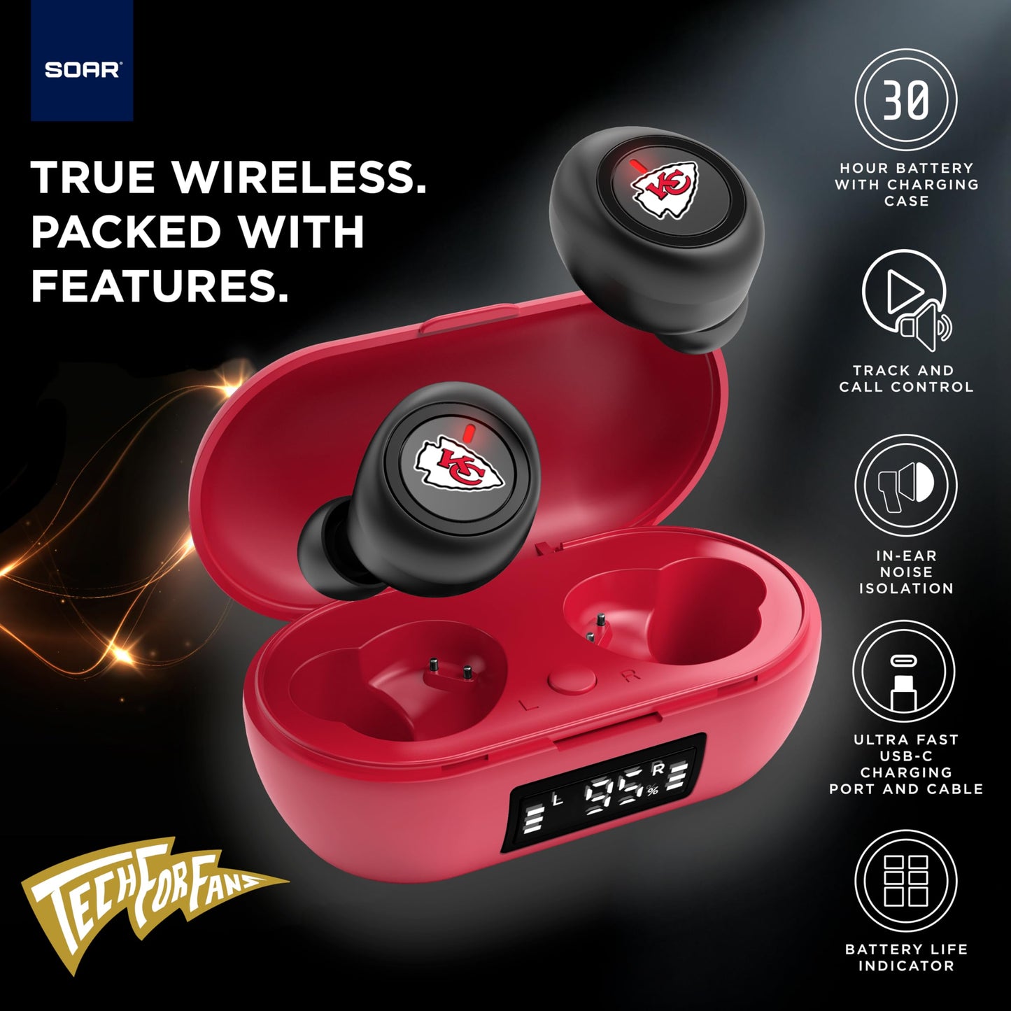 SOAR NFL True Wireless Earbuds v.7, Buffalo Bills