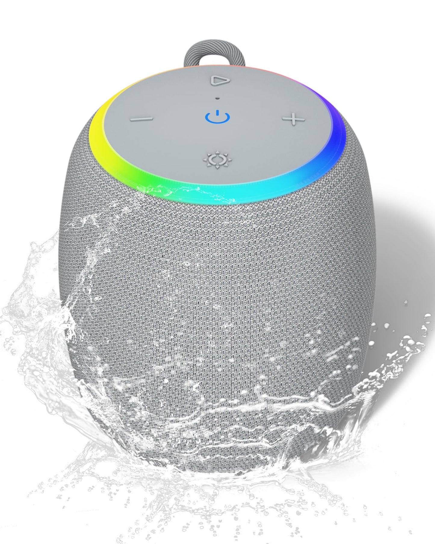 ZICOROOP Bluetooth Speaker, Portable Wireless with 15W Stereo Sound, IPX6 Waterproof, Blue Tooth 5.3, LED Light, TWS Pairing, 12H Playtime Shower