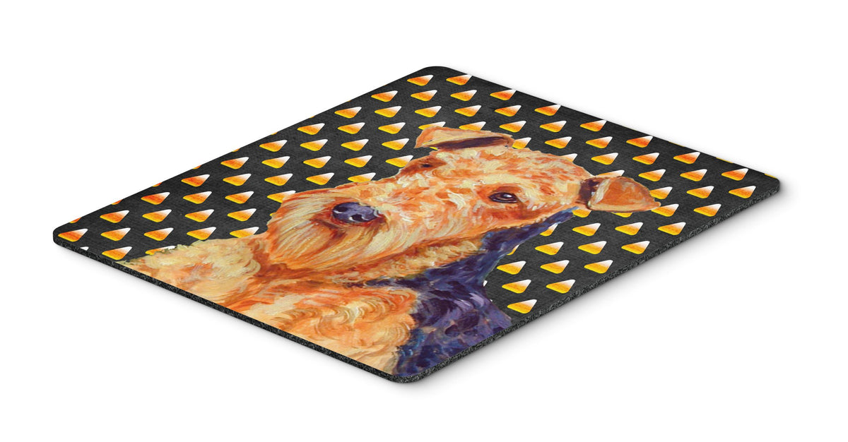 Caroline's Treasures LH9077MP "Airedale Candy Corn Halloween Portrait Mouse Pad, Hot Pad or Trivet" for Home Office Gaming Working Computers Laptop