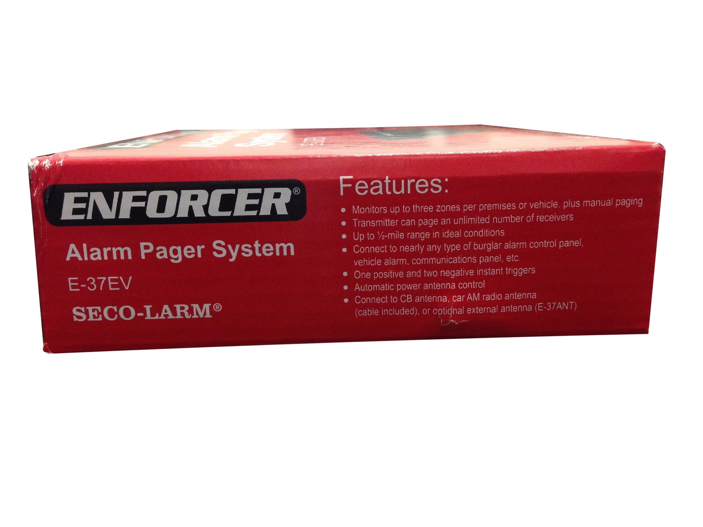 Seco-Larm E-37EV Alarm Pager System, Monitors up to three zones per premises or vehicle, Manual Paging, 4W output, One Half Mile Range