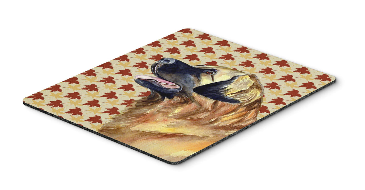 Caroline's Treasures LH9123MP Leonberger Fall Leaves Portrait Mouse Pad, Hot Pad or Trivet for Home Office Gaming Working Computers Laptop Mouse