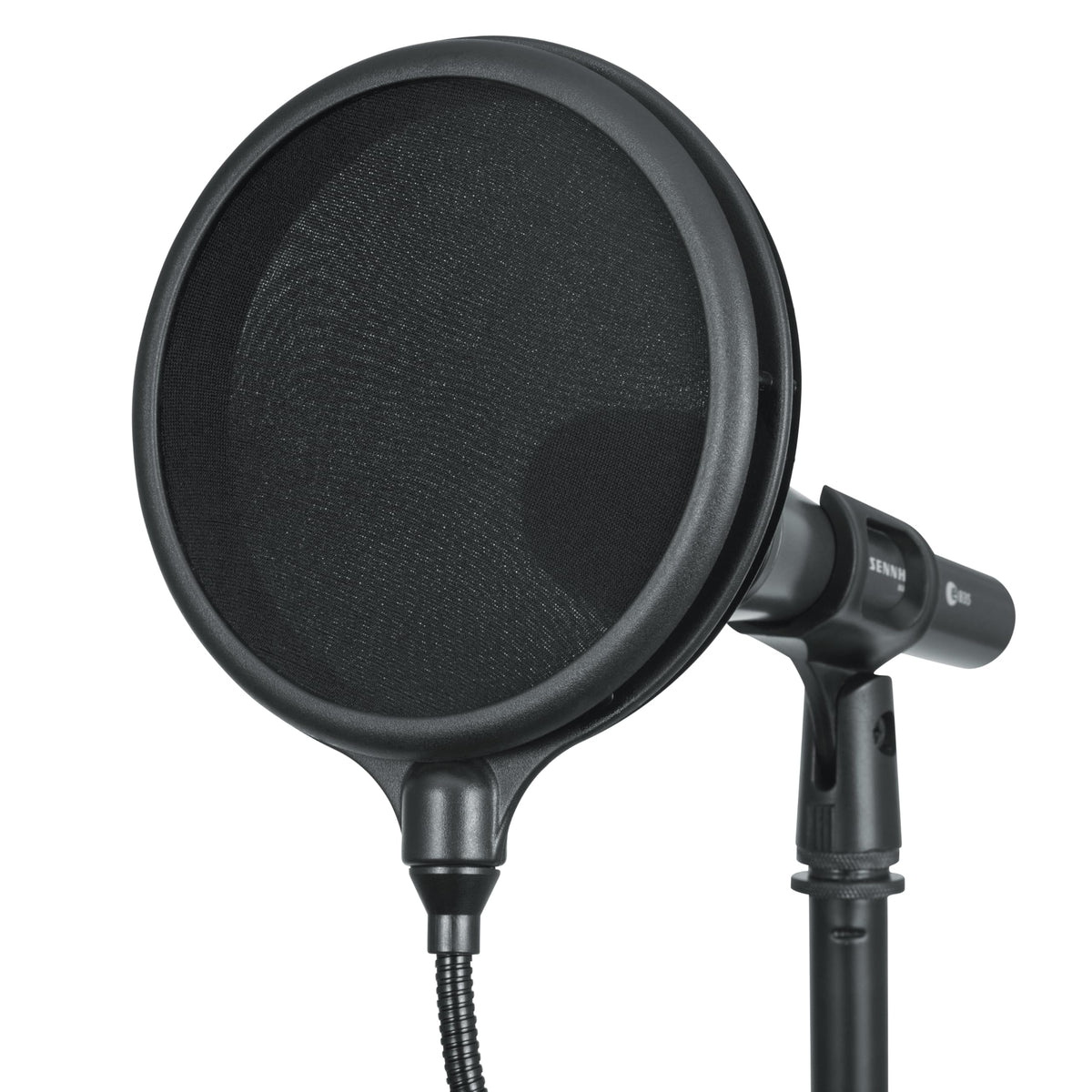 Gator Frameworks Split Level Double Layered Pop Filter with Attachment Clamp; Fits Most Standard Microphone Stands (GM-POP FILTER)
