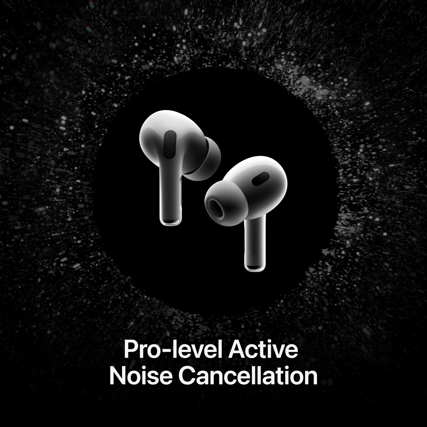 Apple AirPods Pro 2 Wireless Earbuds, Active Noise Cancellation, Hearing Aid Feature, Bluetooth Headphones, Transparency, Personalized Spatial Audio