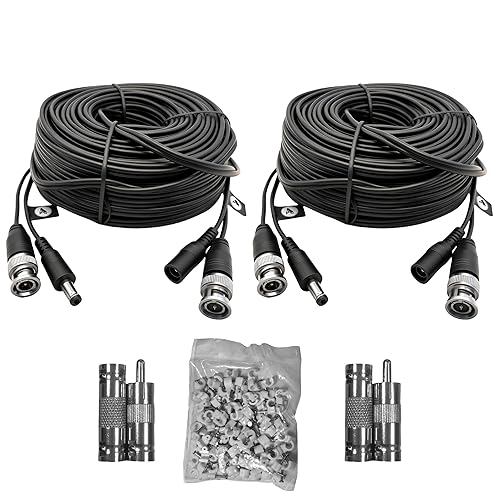 LETONDA 4K BNC Video Cable: Safer, More Reliable Integrated Video-Power Extension. Supports 4K Ultra-HD for Security Cameras, CCTV Monitoring & DVR