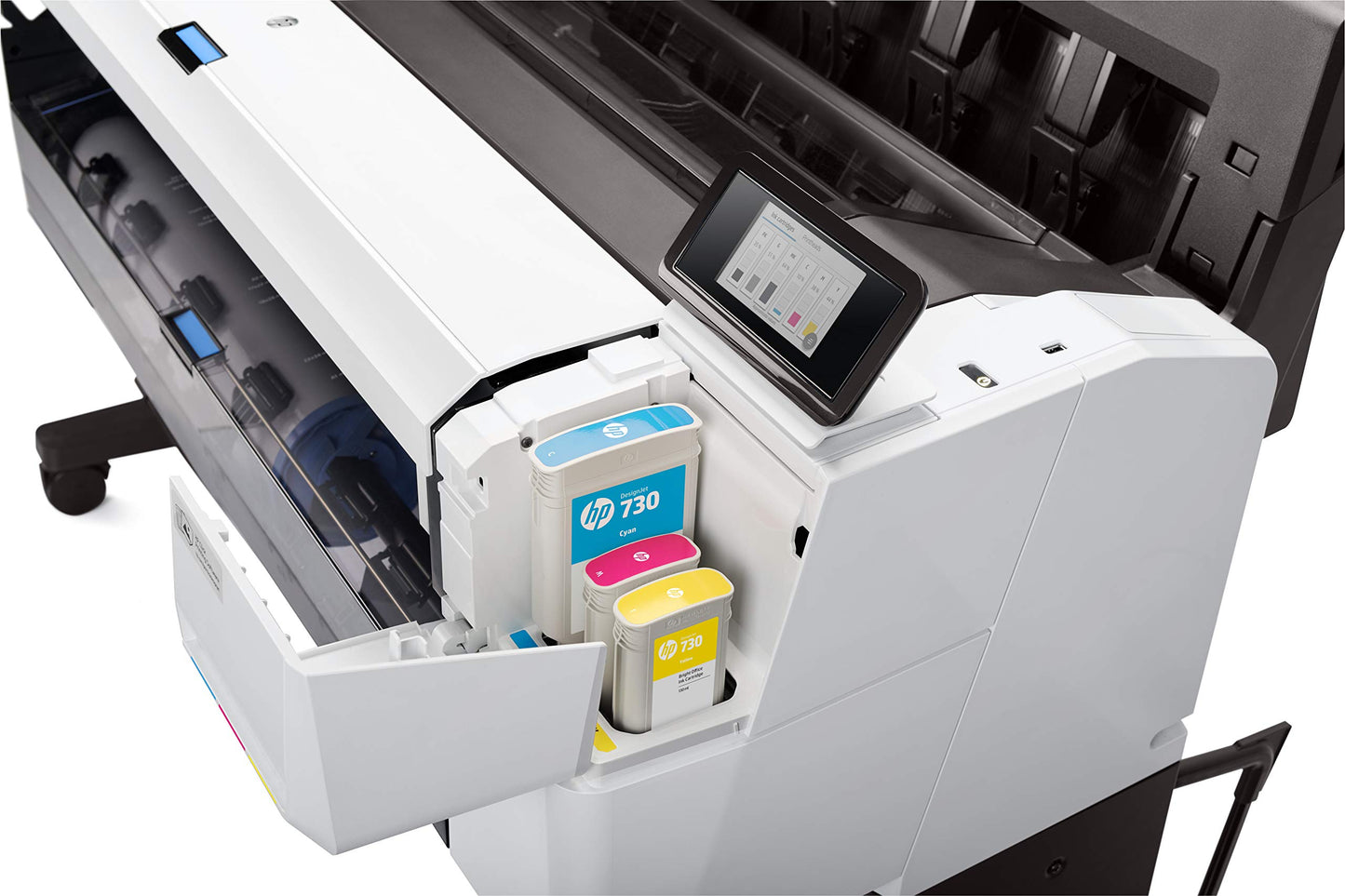 HP 36" Large-Format Printer - Color - Ink-Jet - Roll (36 in x 300 Ft), 36 in x 48 in - 2400 x 1200 Dpi - Up to 3 ppm (Mono)/ Up to 3 ppm (Color)