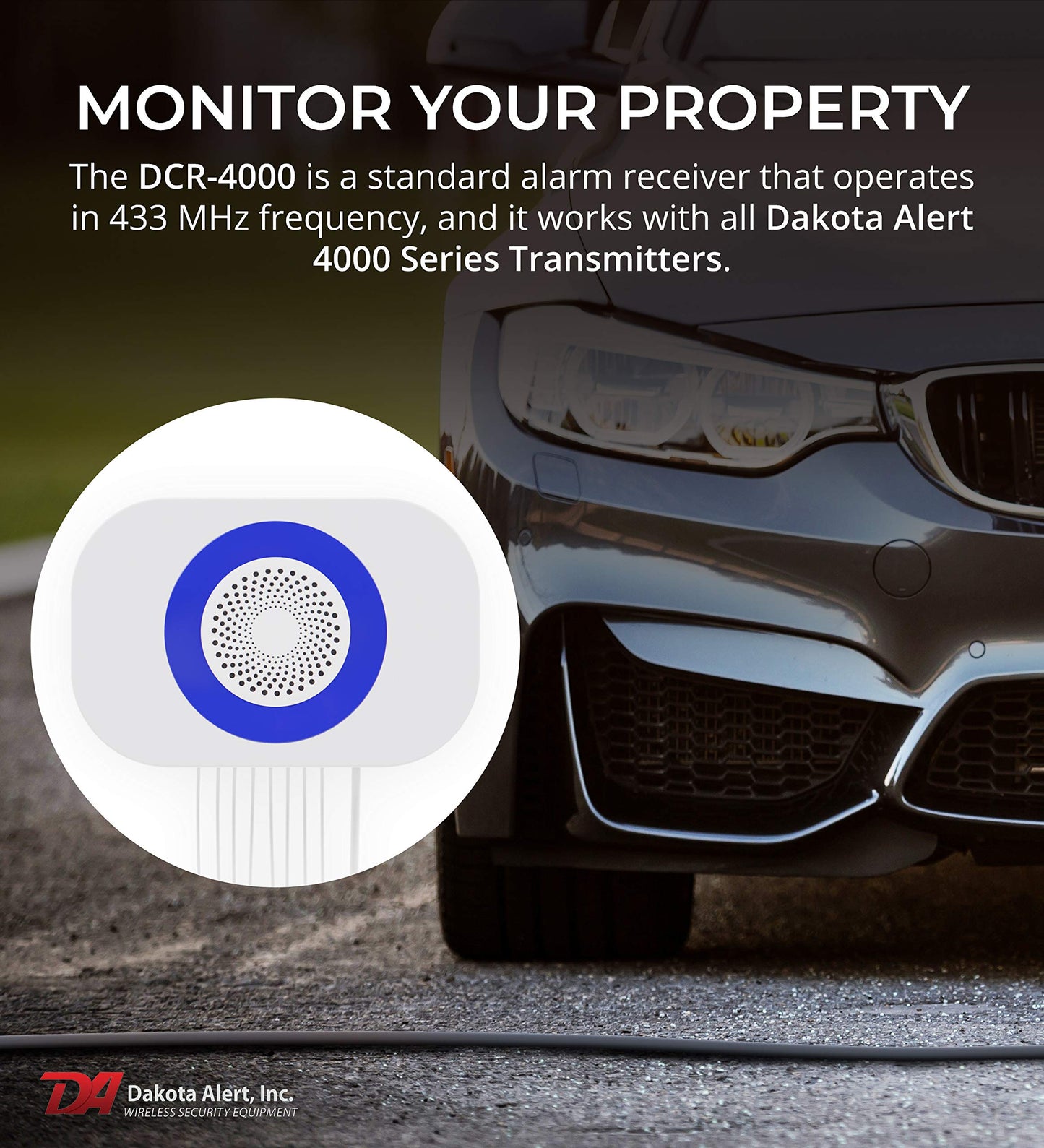 Dakota Alert Driveway Alarm Sensor - Wireless One Mile DCRH-4k Plus Rubber Hose Driveway Alarm System, Relay Outputs, RE-4k Plus Receiver & DCHT-4000