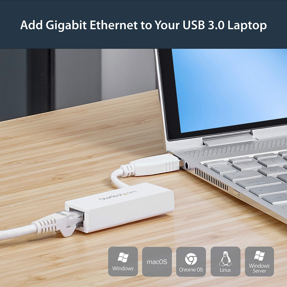 StarTech USB to Ethernet Adapter, USB to RJ45 Adapter, TAA