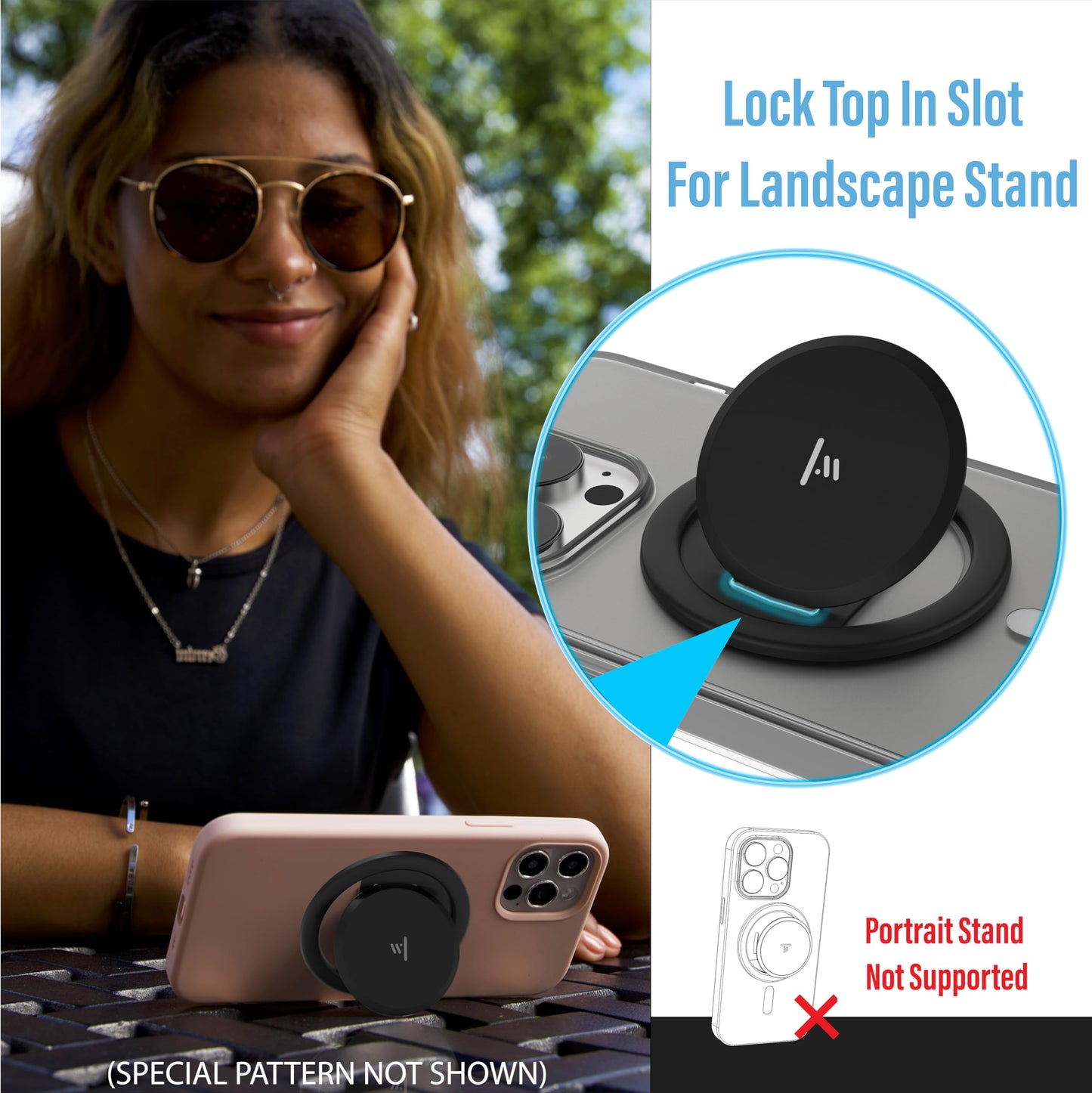 Tango Ultra Thin Grip for MagSafe: One Hand Pop, Stand, 10x Expandable, Space Grade Steel, Removable for Wireless Charging. Half The Thickness, Twice