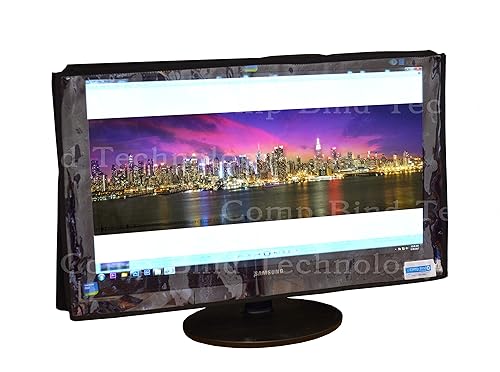 Comp Bind Technology Cover Compatible with Dell Inspiron 23'' Portable Touch Screen All-in-One Computer Monitor. Front Clear Transparent Marine Black