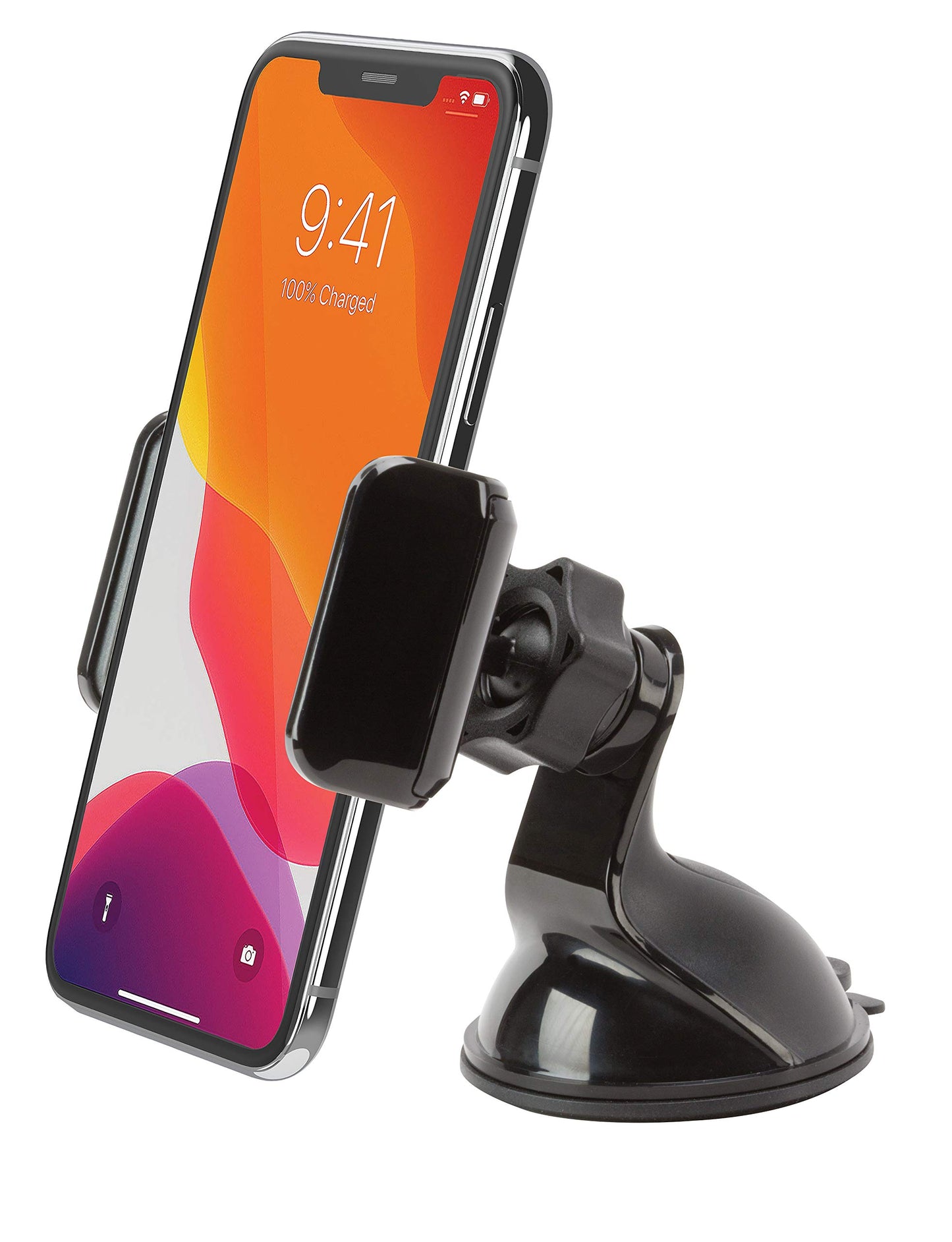 Scosche VWDSM2 Car Mount 3-in1 Suction Cup Mount with Vent Clips for Mobile Devices - Window, Dash, Vent Mount, 360 Rotation