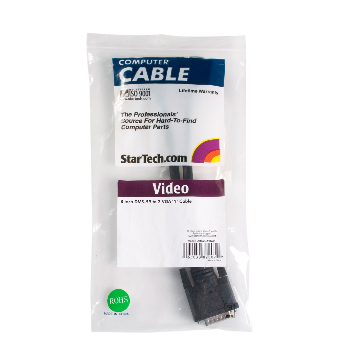 StarTech 8 INCH DMS-59 TO 2 VGA Y CABLE