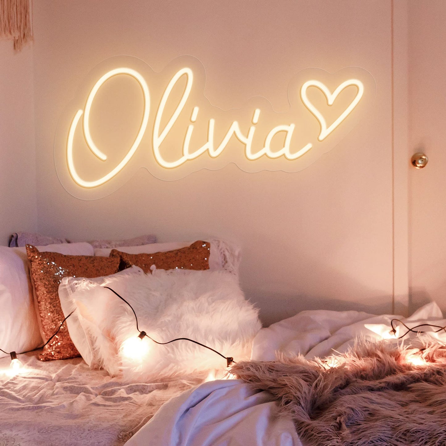 CULISER Custom LED Neon Name Sign Personalized Neon Lights Sign for Bedroom Wedding Birthday Party Home Game Room Decor Neon Signs for Wall Decor